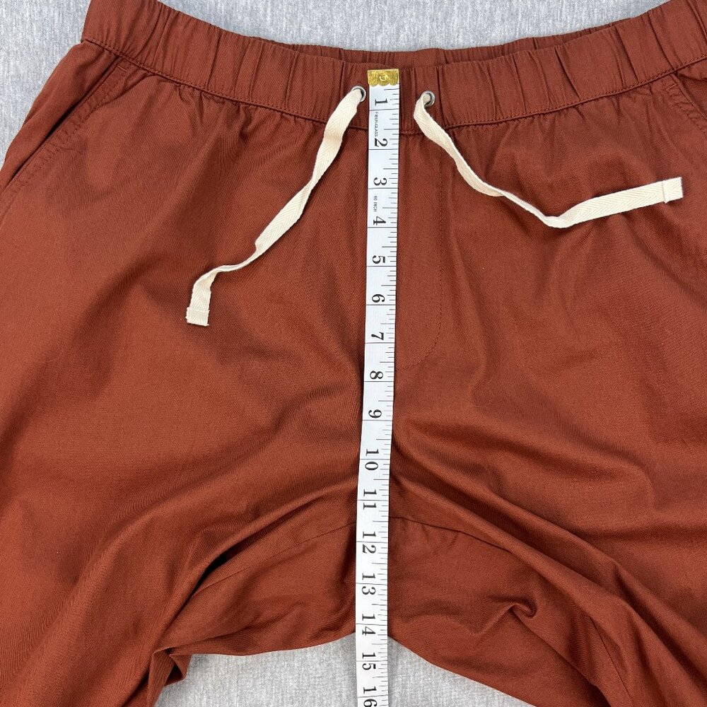 Pact Organic Daily Twill Pants Womens XL Terra Cotta Brown Elastic Waistband NEW - Picture 13 of 14